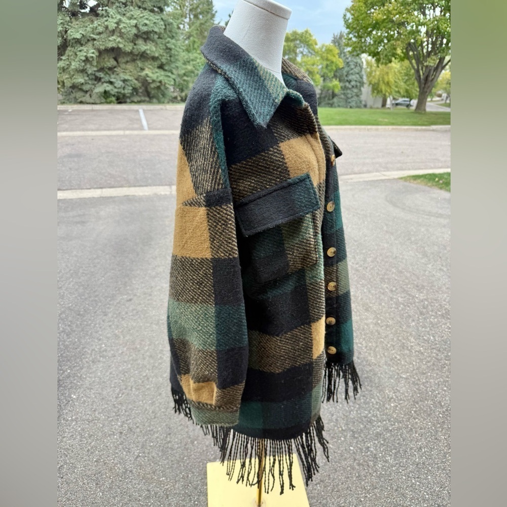 Ellison plaid jacket with fringe - Picture 7 of 9